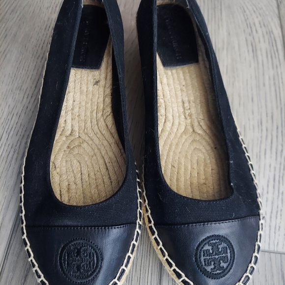 9.5 Blk Tory Burch Wedge Espidrilles - Picture 5 of 6